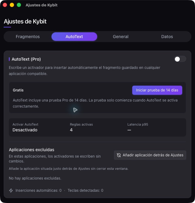 Escribe el activador cuando lo recuerdes